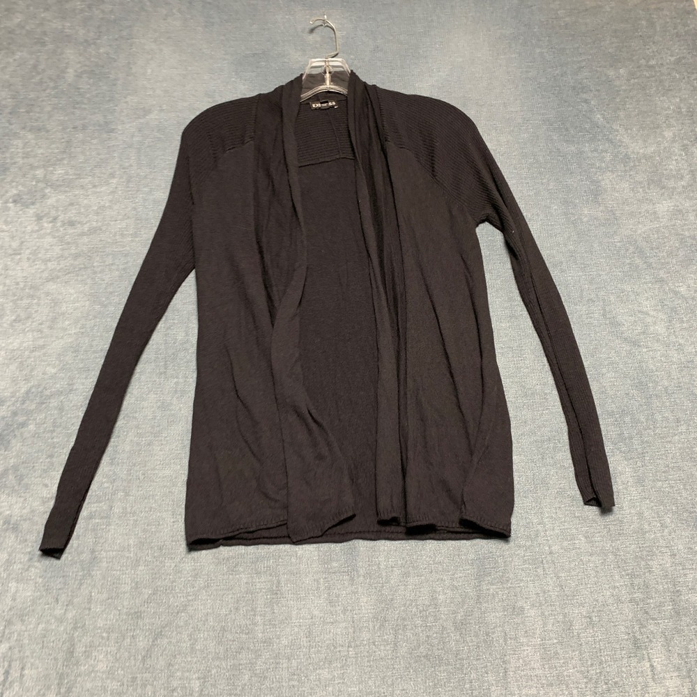 Express Cardigan Sweater Womens Small Black Raglan Sleeve Winter Wear Open Front